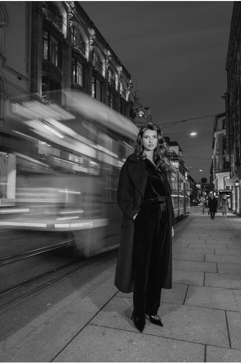 Ulla Coat Black XS Long coat with lapel